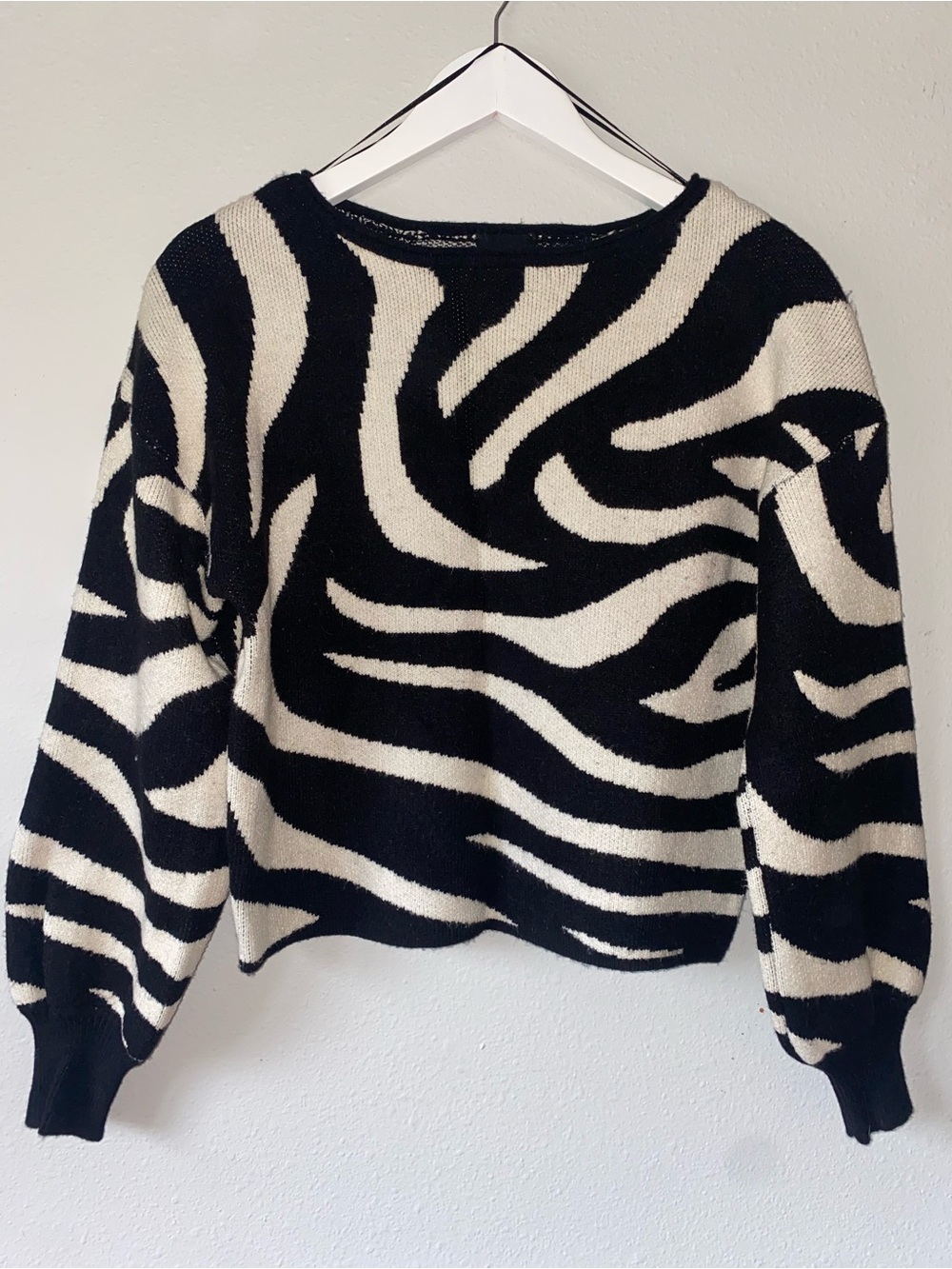 Zebra-Print Women's Sweater